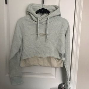 Gymshark raw edge cropped hoodie